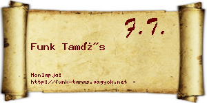 Funk Tamás névjegykártya