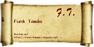 Funk Tamás névjegykártya