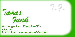 tamas funk business card